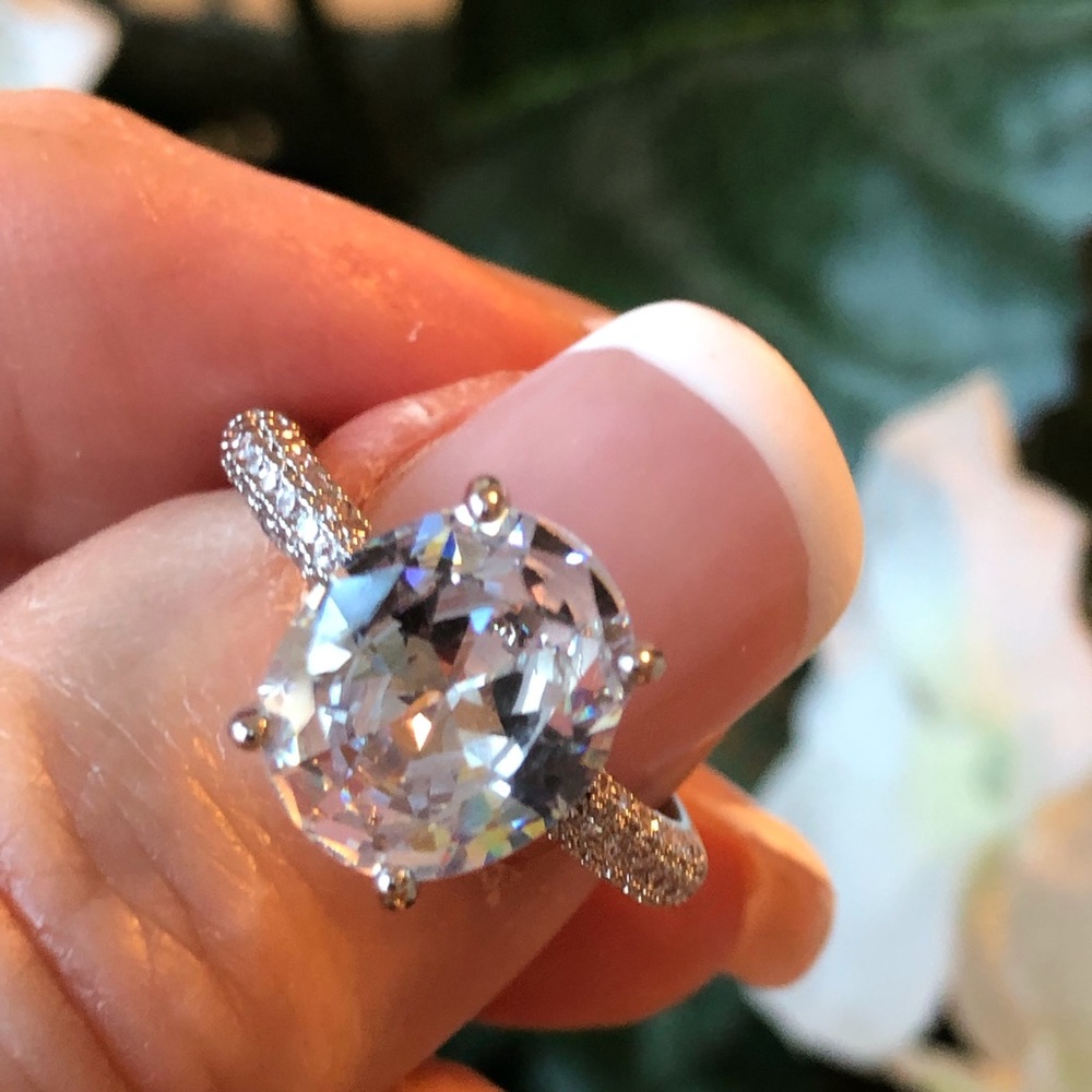 NEW Ring 3.6 CT white sapphire stamped  925